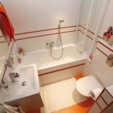 Malý design vany 3 čtverce s fotografiemi